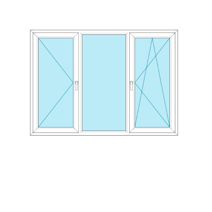 Okno 3-skrzydłowe R+FIX+RU
